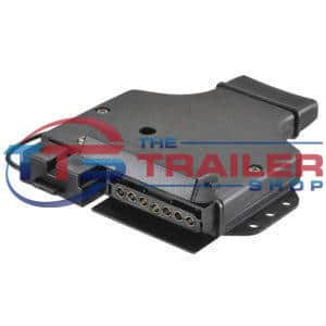 82048BL 7 pin flat trailer socket with heavy duty connector narva