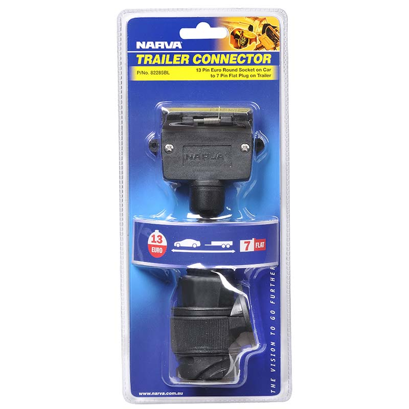 82285 adapter 13 pin euro round to 7 pin flat pack narva