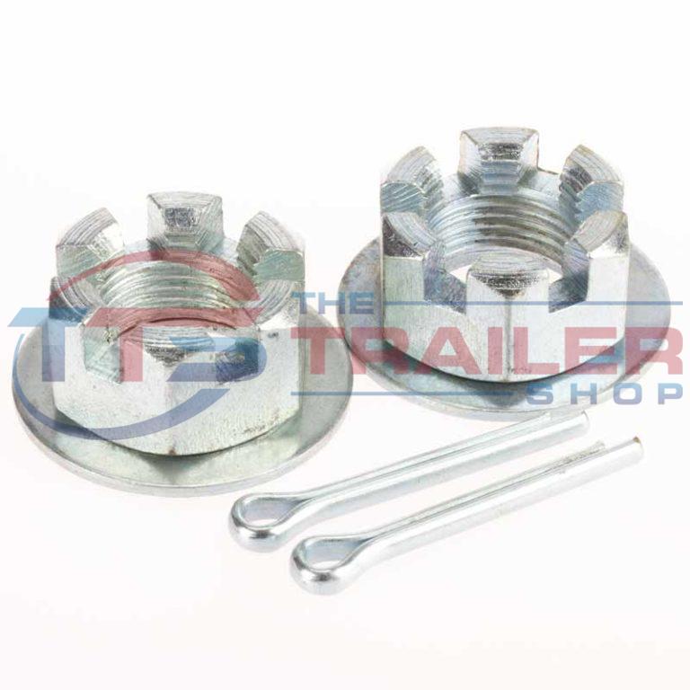Axle Nut Kit 3/4" UNF Castellated 2pk The Trailer Shop