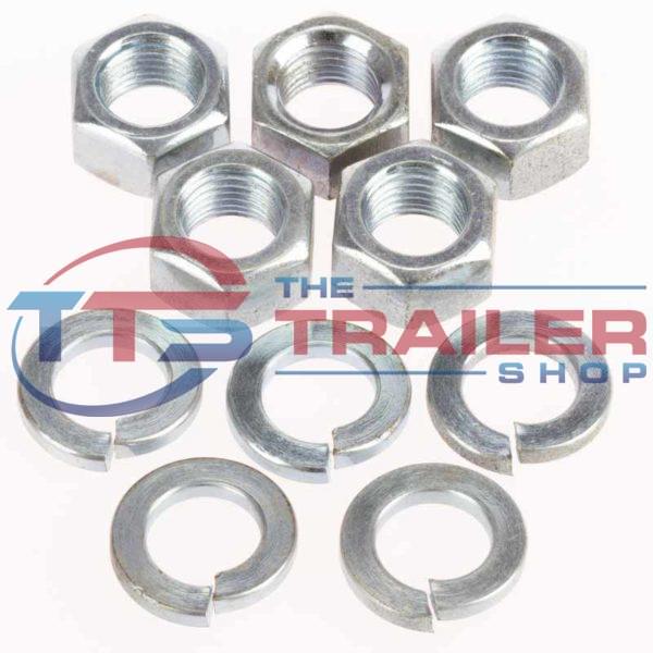Backing Plate Nut & Washer Set 3/8" 5pk The Trailer Shop