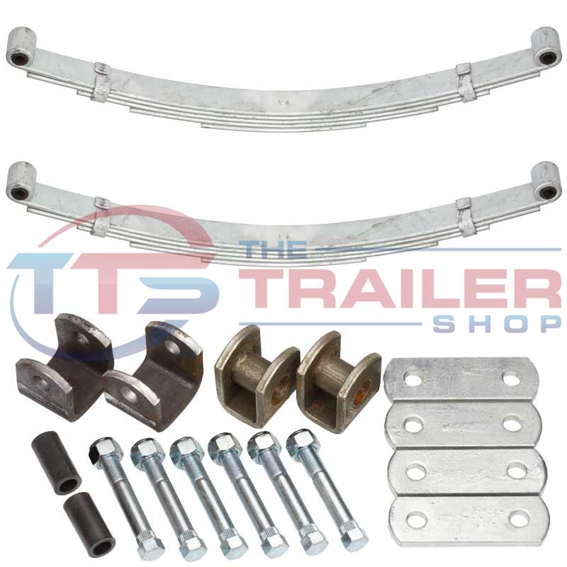 Rogers 5 leaf Shackle Spring Kit 45mm 710mm Galvanised The Trailer Shop