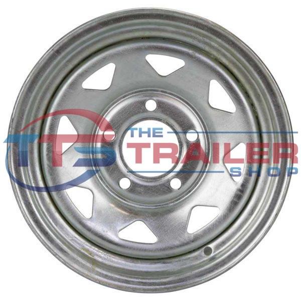Galvanised Spoke Rim 13x4.5" 5x114.3 (Ford) Zero Off-Set Gecko