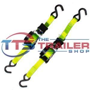 Lock & Load Retractable Ratchet Straps 25mm 2 pack