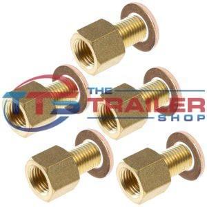 Hydraulic Brass Union 3/8" & Copper Washer 5 pk