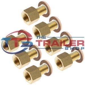 Hydraulic Brass Union 3/8" & Copper Washer 7 pk