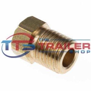 Hydraulic Tube Nut Short 3/8" Brass