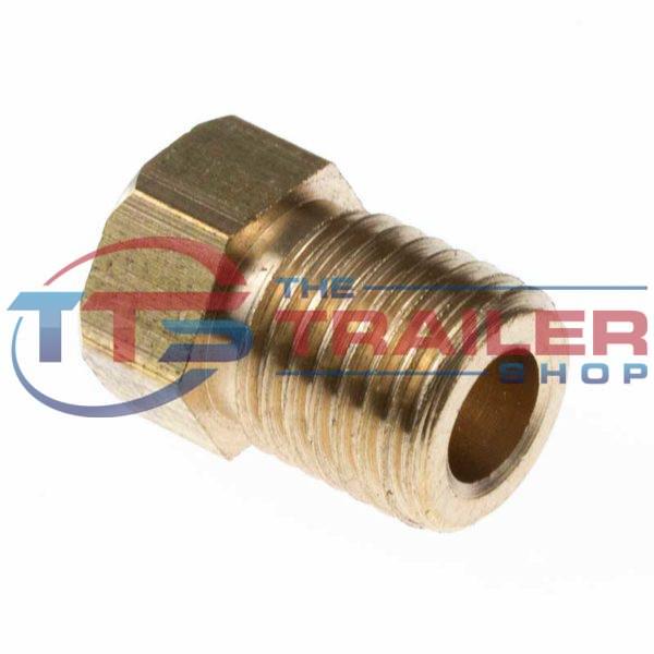 Hydraulic Tube Nut Short 3/8" Brass