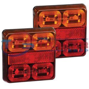 Narva Model 35 12V LED Slimline Rear Combination Lamp 2pk (Square)