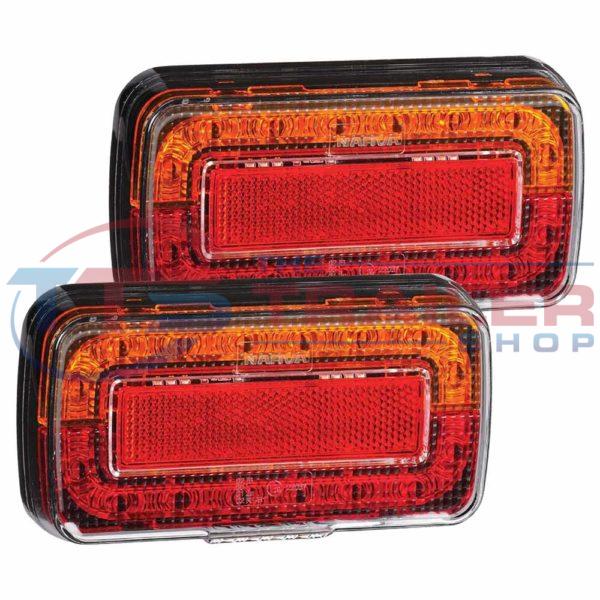 Narva Model 37 12V LED Rear Combination Lamp With Licence Plate Lamp 2pk - Marine