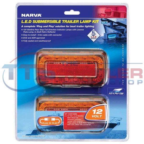 Narva Model 37 12V LED Rear Combination Lamp With Licence Plate Lamp 2pk - Marine - Image 2