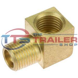 Hydraulic Brass Union 90° 1/8" NPT to 3/16" FIF