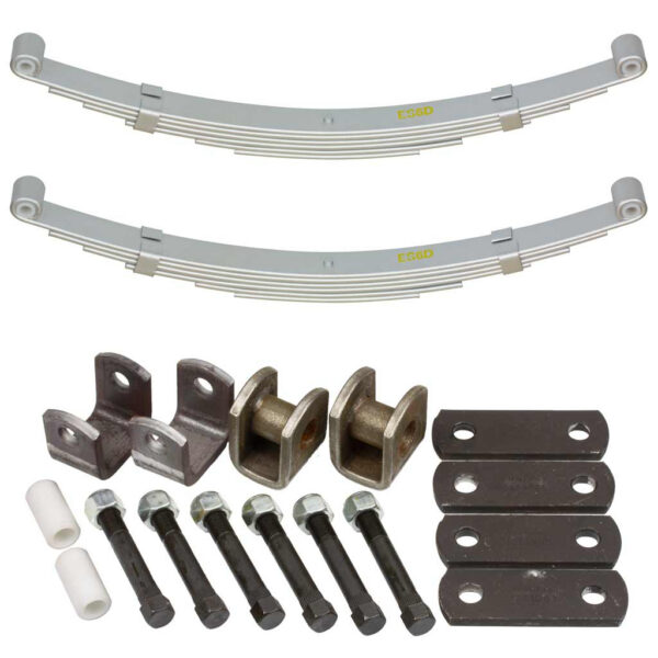 Dimensions Load Force Rocker Spring Kit Shackle Spring Kit 6 Leaf 45mm x 711mm Dacromet - The Trailer Shop