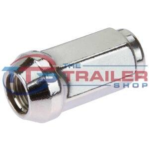 Wheel Nut 1/2" UNF 60º Chrome - Long - 19mm Head