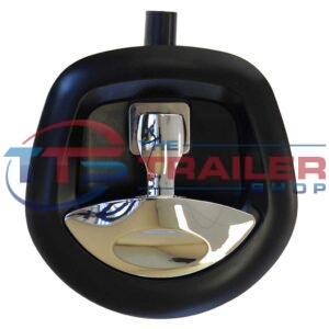 Whale Tail Lock Black Body & Chrome Handle