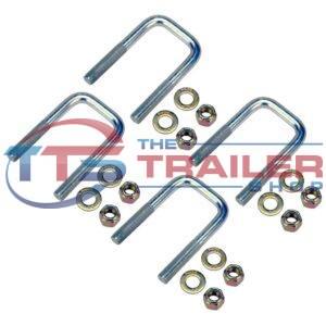 Timbren U-Bolt 1/2” 50mm Square x 100mm High Tensile 4 Pack