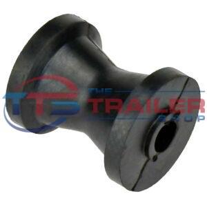 Boat Trailer Bow Roller 3inch Black Rubber 17mm Bore 91210